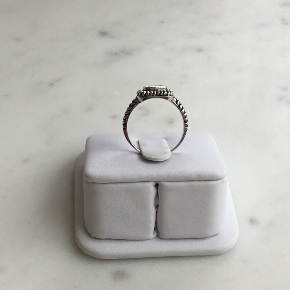 .925 Sterling Silver Yellow Cz Ring - Picture 11 of 15